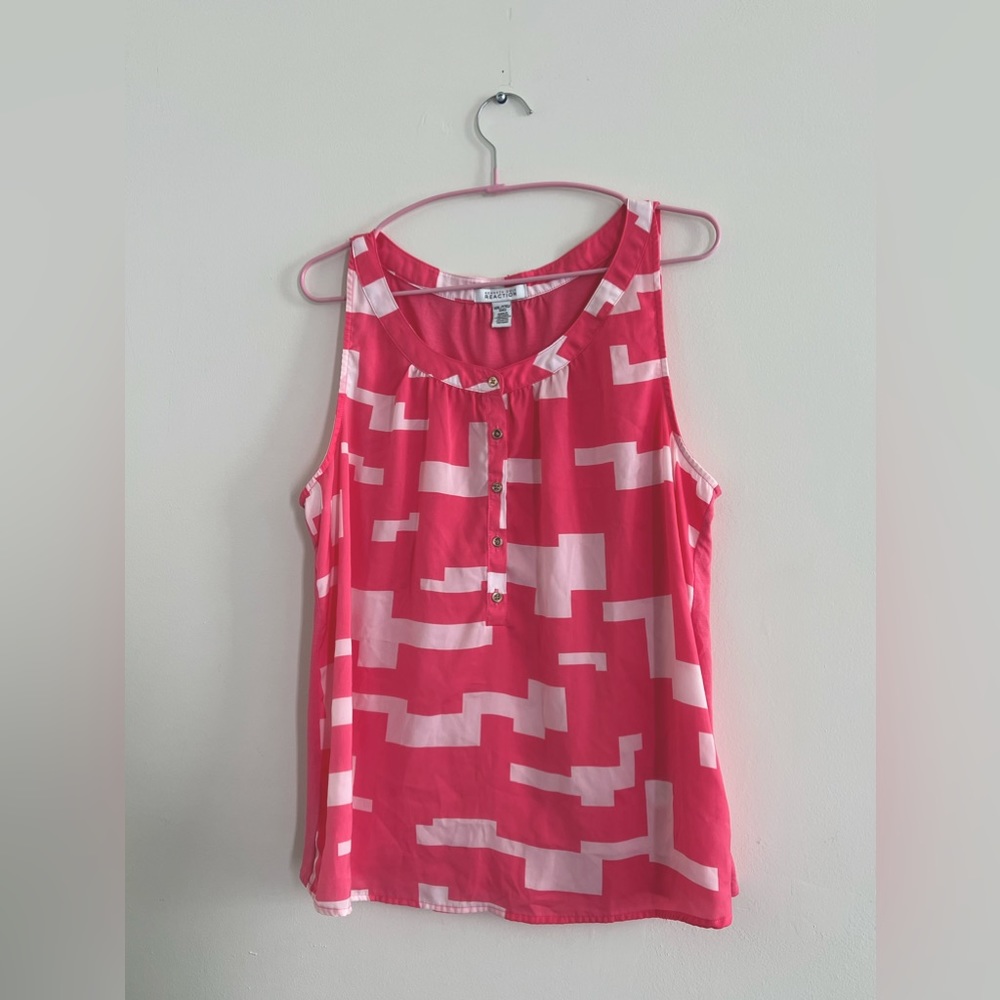 Kenneth Cole Reaction Sleeveless Pink Tank Top Size XXL